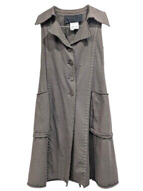 Rundholz DIP Gray Cotton Sleeveless Pocket Dress 100% Cotton